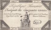 France 50 livres 50 Livres - 14 Décembre 1792 - République Française - Sign. Lebrun - Série 691 -
