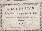 France 50 sous 50 Sous Siège de Lyon - 19-09-1793 -