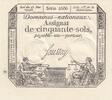 France 50 sols 50 Sols Liberté et Justice (23-05-1793) - Sign. Saussay - Série 2686 -