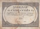 France 500 livres 500 Livres - 20 Pluviose An II (8.2.1794) - TB+ - Sign. Ribou -