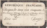 France 250 livres 250 Livres - 7 Vendémiaire An II - 1793 - Sign. Domain - Série 1820 -