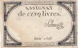 France 5 livres 5 Livres - 10 Brumaire An II (31.10.1793) - Sign. Sehrentz - Série 17535 -