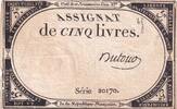 France 5 livres 5 Livres - 10 Brumaire An II (31.10.1793) - Sign. Duval - Série 14568 -
