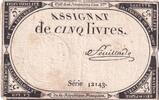 France 5 livres 5 Livres - 10 Brumaire An II (31.10.1793) - Sign. Feuillade - Série 12143 -