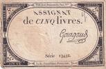 France 5 livres 5 Livres - 10 Brumaire An II (31.10.1793) - Sign. Gourgaud - Série 13432 -