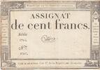 France 100 francs 100 francs - 18 Nivose An III - 1794 - Sign. Guyon - Série 1784 -