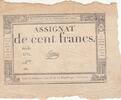 France 100 francs 100 francs - 18 Nivose An III - 1794 - Sign. Pierre - Série 3775 -