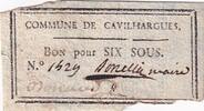 France 6 sous 6 Sous - Gard - Commune de Cavilhargues - 1792 -