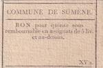 France 15 sous 15 Sous - Gard - Commune de Sumène - 1792 -