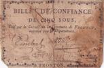 France 5 sous 5 Sous - Haute-Garonne - Municipalité de Fronton - 1792 -