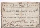 France 10 sous 10 Sous - Indre - Ville de Issoudun - 1792 -