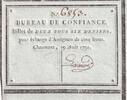 France 2 sous 2 Sous 6 Deniers - Haute-Marne - Bureau de Confiance de Chaumont - 19-08-1791 - 6853 -