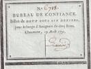 France 2 sous 2 Sous 6 Deniers - Haute-Marne - Bureau de Confiance de Chaumont - 19-08-1791 - 6718 -