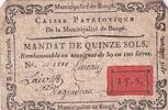 France 15 sols 15 Sols - Maine et loire - Caisse Patriotique de Baugé - 11-04-1792 -