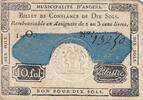 France 10 sols 10 Sols - Maine et loire - Municipalité d'Angers - 10-02-1792 -