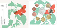 Saint-Marin Coffret BU Euro 2024 avec 5 € Argent Papillon -
