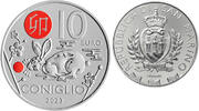 Saint-Marin 10 Le Lapin - 10 Euros Couleur 2023 - Astrologie Chinoise -