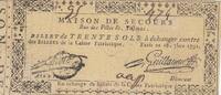 France 30 sols 30 sols - Maison de secours, rue des filles St. Thomas - 18-09-1791 -