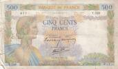 France 500 francs 500 francs - La Paix - 20-06-1940 - Série Y.520 -