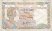 France 500 francs 500 francs - La Paix - 26-09-1940 - Série Y.1016 -
