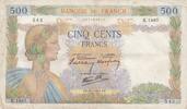 France 500 francs 500 francs - La Paix - 09-01-1941 - Série K.1887 -