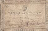 France 20 sols 20 sols - Sarthe - Caisse patriotique de Saint-Calais - 1792 -