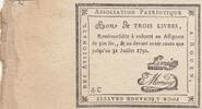 France 3 livres 3 livres - Seine-Inférieure - Rouen - Association patriotique - 31-07-1792 -