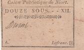 France 12 sous 12 sous - Deux-Sèvres - Caisse patriotique de Niort -