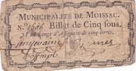 France 5 sols 5 sous - Tarn et Garonne - Municipalité de Moissac - N°1506 -