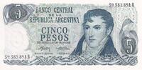 Argentine 5 pesos 5 Pesos, Général Belgrano - 1974-1976 - Série B -