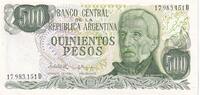 Argentine 500 pesos 500 Pesos - J. San Martin - Montagne de la gloire - ND (1982) - Série D -
