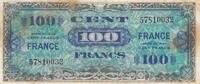 France 100 francs 100 Francs - Impr. américaine (drapeau) - 1944 - Sans série - Num 57810032 -