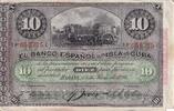 Cuba 10 pesos 10 Pesos - Récolte du sucre de canne Surchargé PLATA - 1896 -