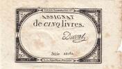 France 5 livres 5 Livres - 10 Brumaire An II (31.10.1793) - Sign. Duval - Série 22182 -