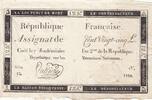 France 125 livres 125 Livres - 7 Vendémiaire An II - 1793 - Sign. Vallière - Série 13 -