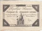 France 50 livres 50 Livres - France assise - 14-12-1792 - Sign. Pardon - Série 5497 -