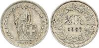 Suisse 1/2 franc 1/2 Franc Helvetia - 1957 - B Bern - Argent -