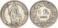 Suisse 1 franc 1 Franc Helvetia - 1920 - B Bern - Argent -