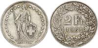 Suisse 2 francs 2 Francs - Helvetia - 1961 - B Berne - Argent -