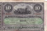 Cuba 10 pesos 10 Pesos - Récolte du sucre de canne Surchargé PLATA - 1896 -