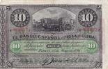 Cuba 10 pesos 10 Pesos - Récolte du sucre de canne Surchargé PLATA - 1896 -