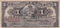 Cuba 1 peso 1 Peso - Armoiries - Reine Marie Christine - 1896 - P.47 -