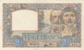 France 20 francs 20 Francs Science et Travail - 04-12-1941 - Série C.6722 -