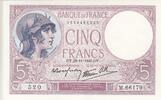 France 5 francs 5 Francs - Violet - 28-11-1940 - Série M.66179 -