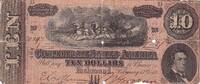 USA 10 dollars 10 Dollars Confederate States - 1864 - Série 70047 -