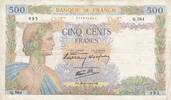 France 500 francs 500 francs - La Paix - 20-06-1940 - Série Q.584 -