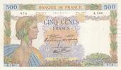 France 500 francs 500 Francs La Paix - 28-11-1940 - Série A.1401 -