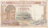 France 50 francs 50 Francs Cérès - 12-01-1939 - Série M.9501 -