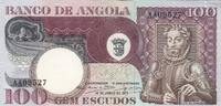 Angola 100 escudos 100 Escudos - L. de Camoes - Feuilles - 10-06-1973 - Série AA -