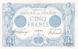 France 5 francs 5 Francs - Bleu - 15-06-1915 - Série X.6221 -